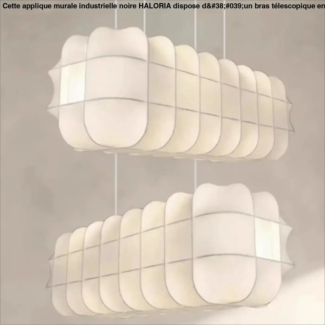 Suspension design en soie blanche moderne intérieur raffiné