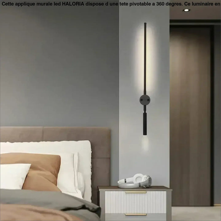 Applique murale LED a tête pivotable à 360°

