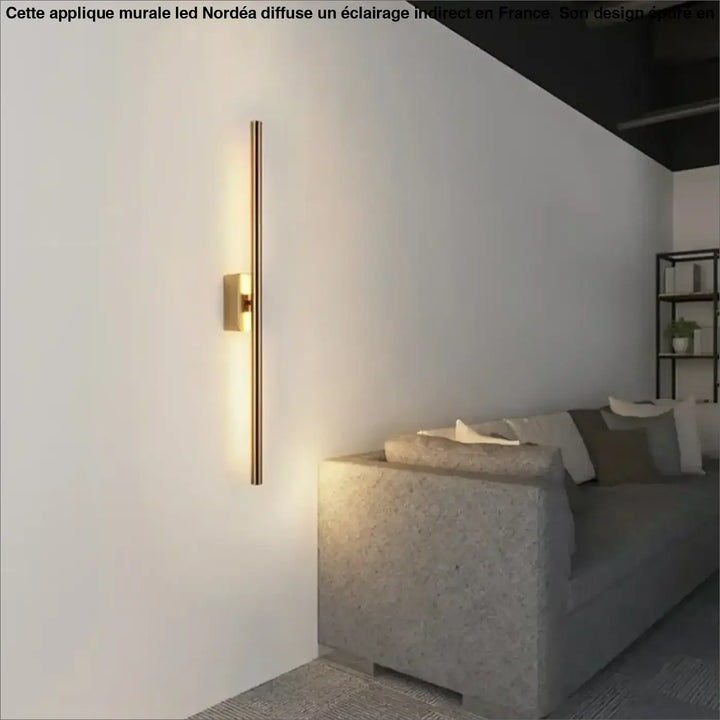 Applique Murale LED Au Design Épuré En Noir Et Doré