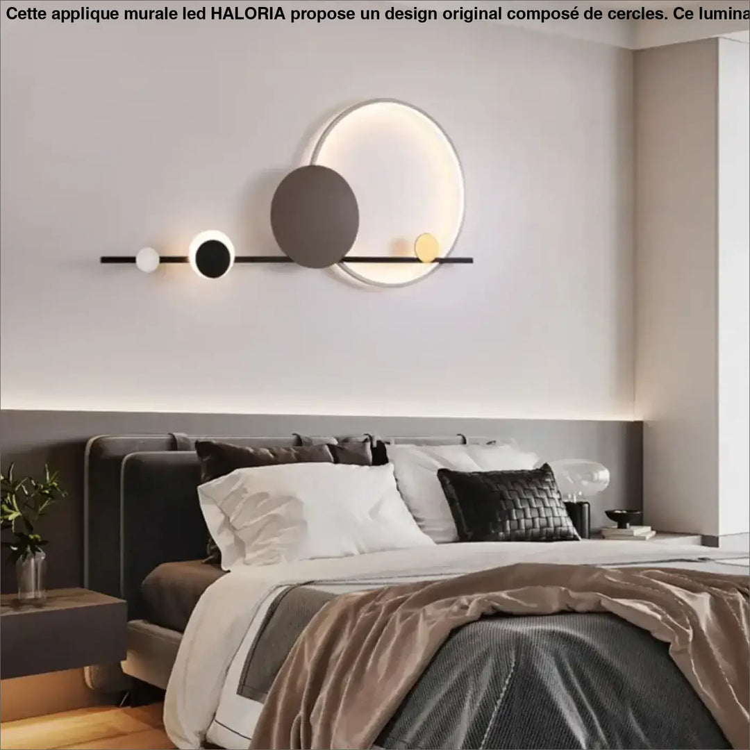 Applique Murale LED Au Design Original Avec Des Cercles Suspendus
