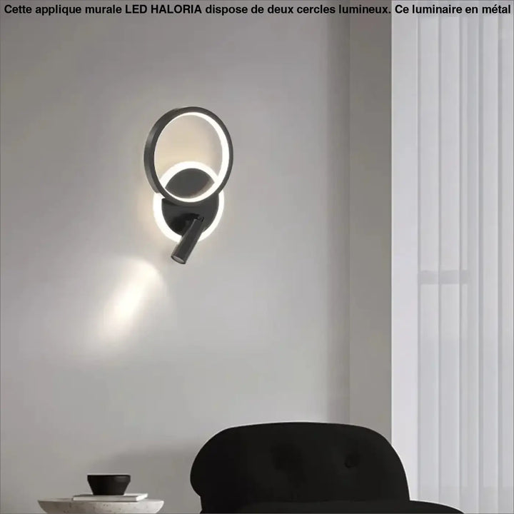 Applique murale LED avec deux cercles

