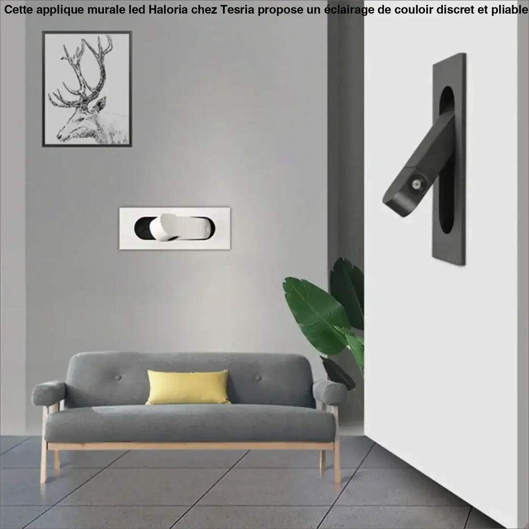 Applique Murale LED De Couloir Discrète Et Pliable En Métal