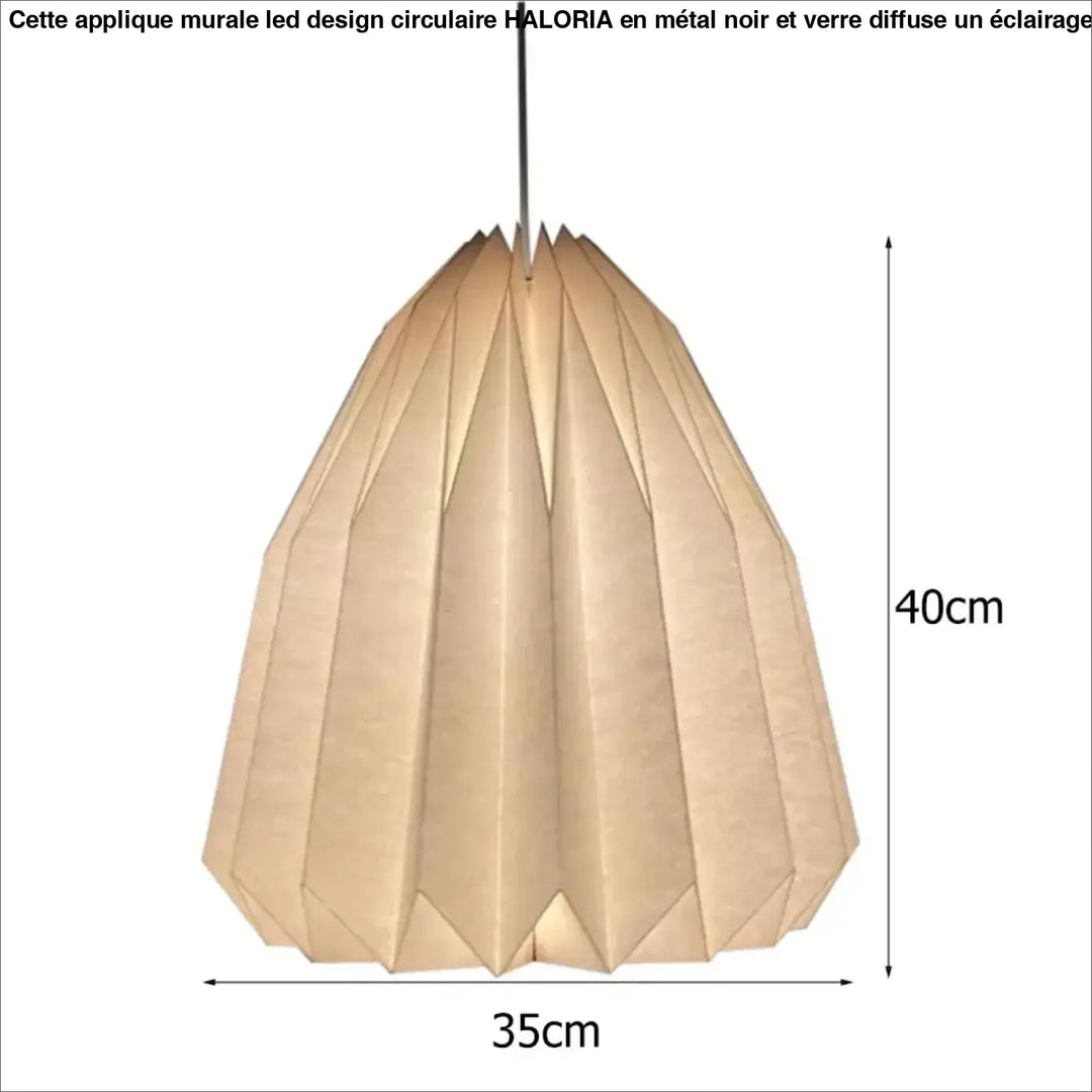 Suspension luminaire origami papier blanc style scandinave