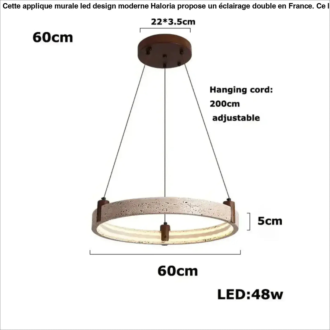 Suspension led design moderne élégant marron beige chic