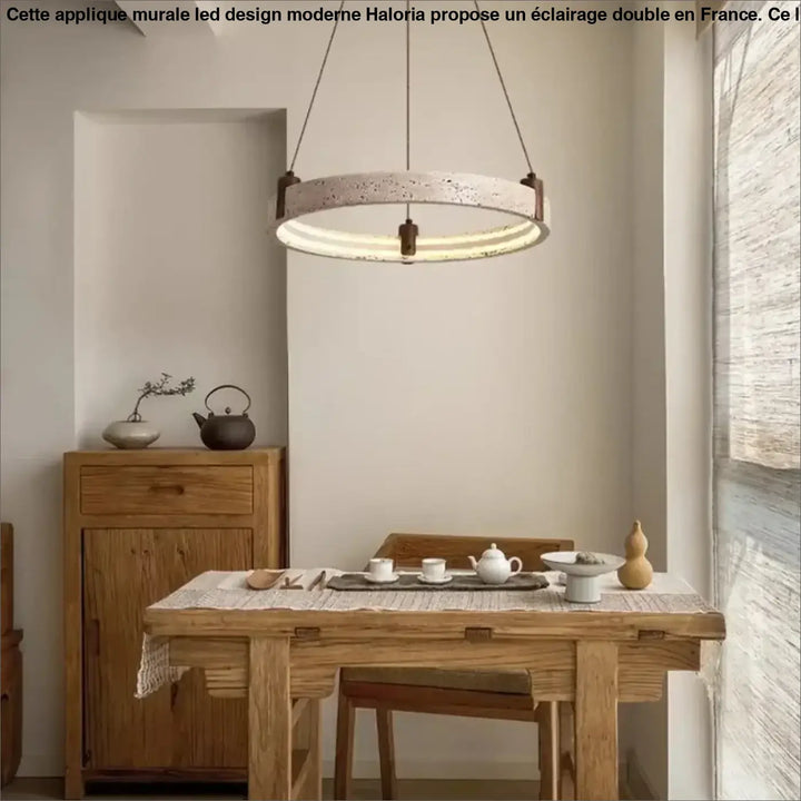 Suspension led design moderne élégant marron beige chic