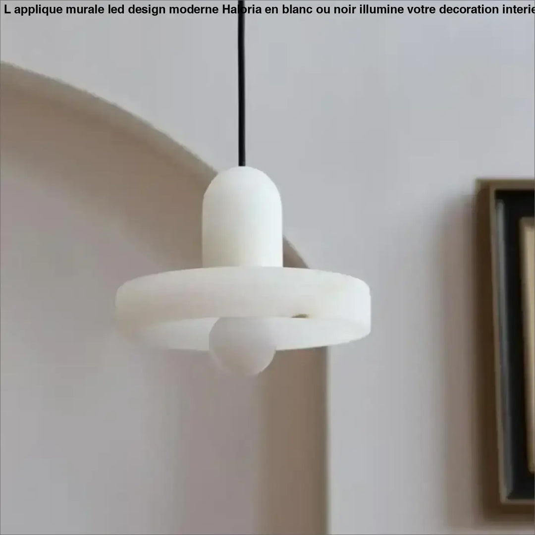 Suspension design moderne en pierre naturelle blanche

