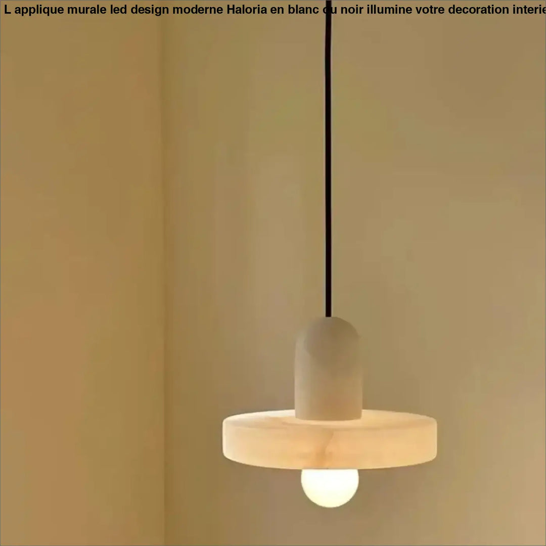 Suspension design moderne en pierre naturelle blanche


