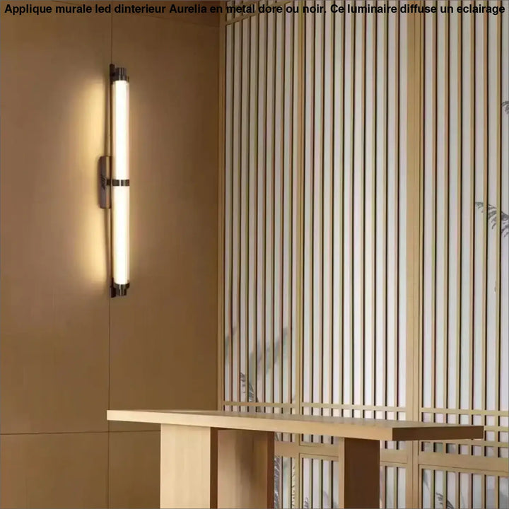 Applique murale LED d'intérieur en doré ou noir

