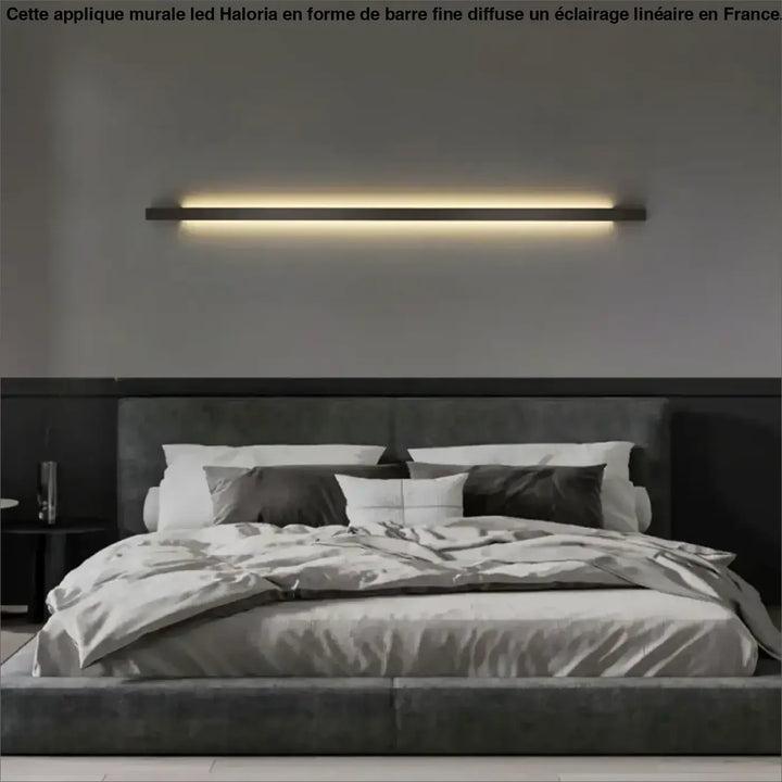 Applique Murale LED En Forme De Barre Fine Noire Design