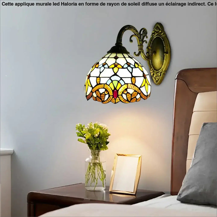 Applique Murale Style Tiffany Au Design Vintage Avec Ses Mosaïques