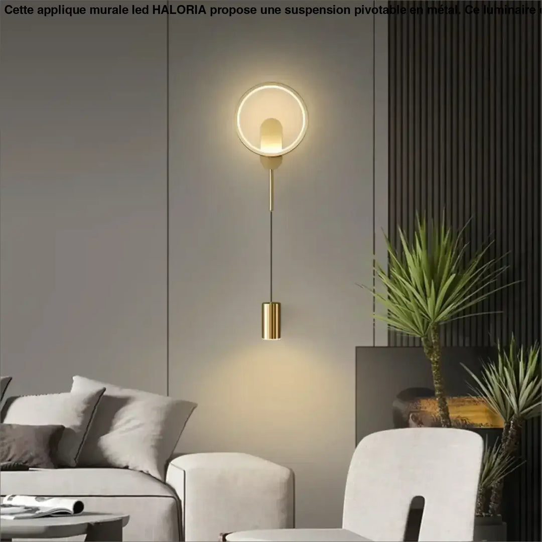Applique Murale LED En Suspension Pivotable Noir Elégant