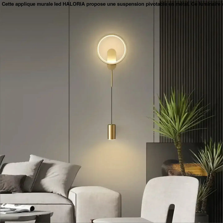 Applique Murale LED En Suspension Pivotable Noir Elégant
