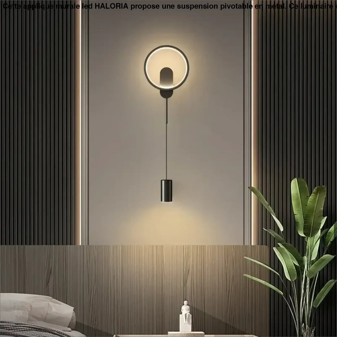 Applique Murale LED En Suspension Pivotable Noir Elégant