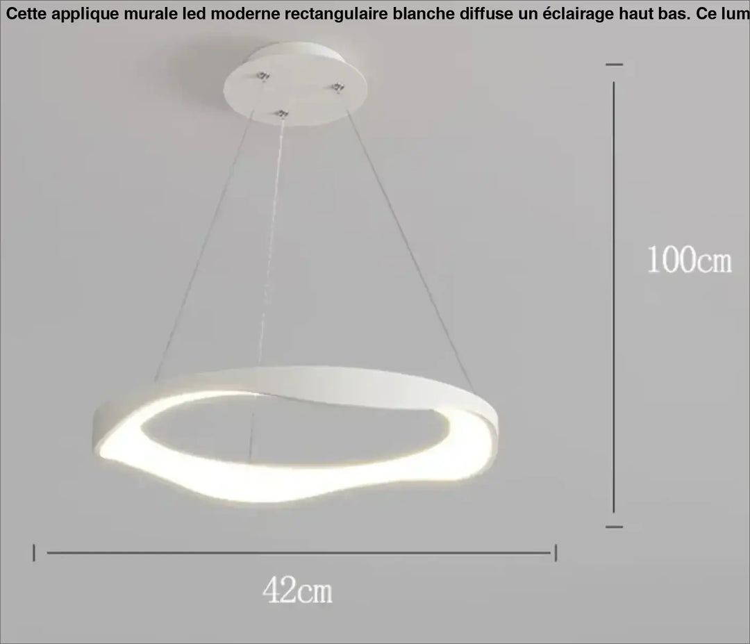 Suspension luminaire anneaux led style contemporain élégant