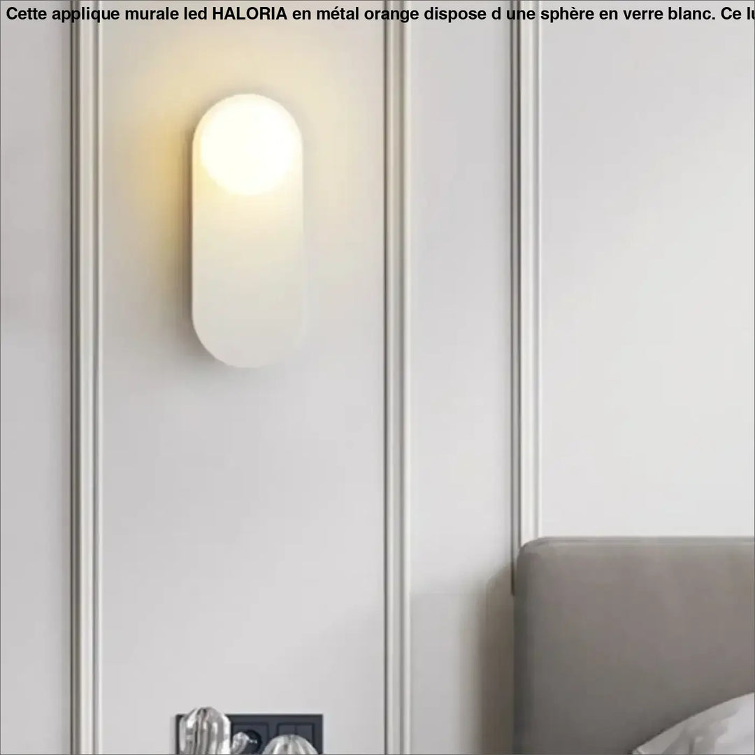 Applique Murale LED Avec Une Boule Blanche En Métal