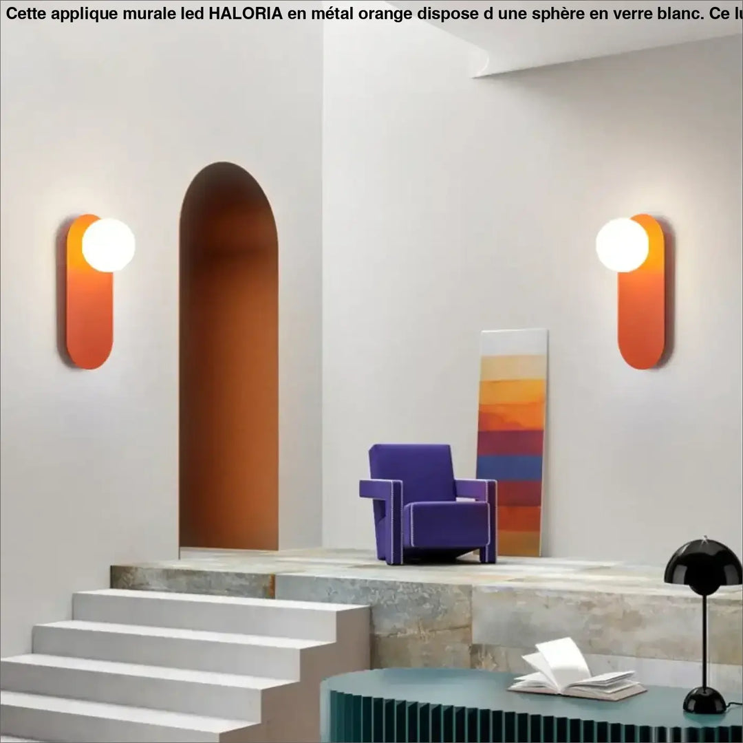 Applique Murale LED Avec Une Boule Blanche En Métal