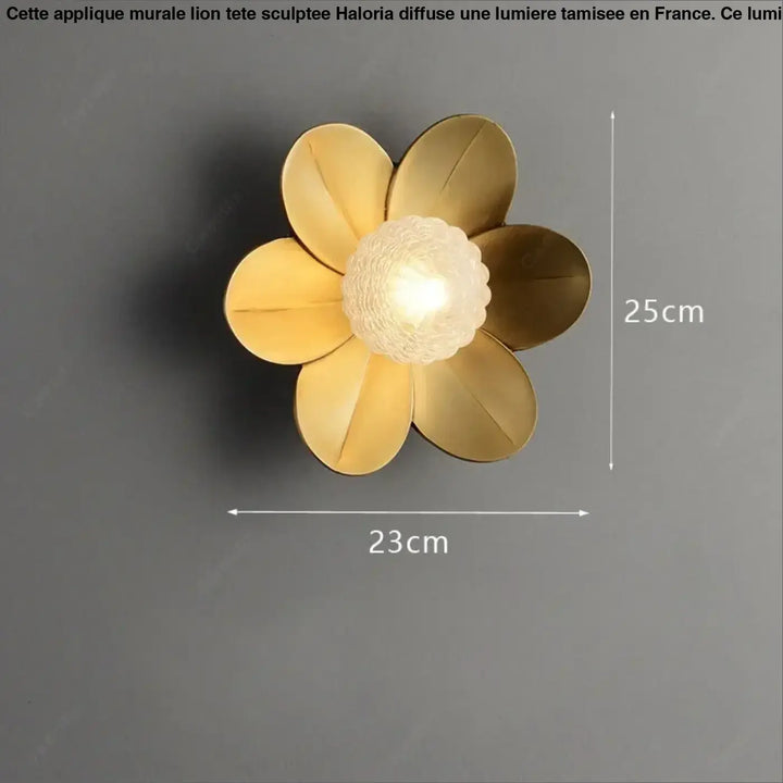 Applique murale design fleur dorée moderne chic