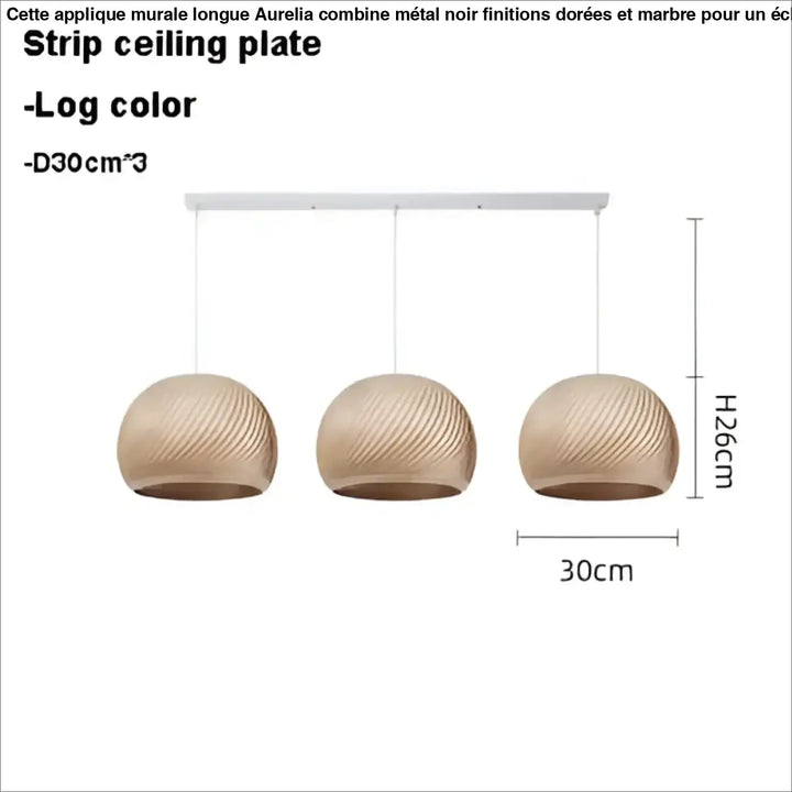 Suspension luminaire en bois clair pour ambiance cosy et naturel