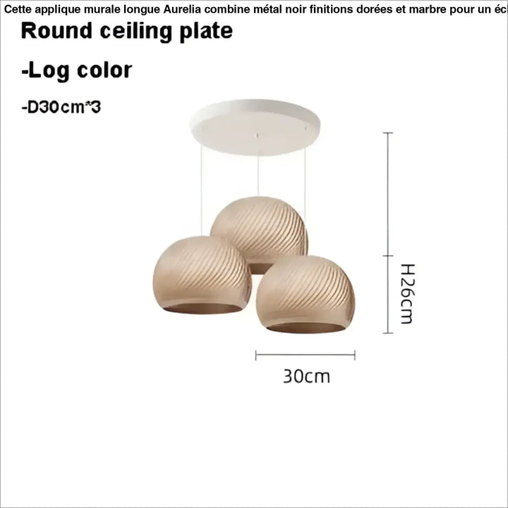 Suspension luminaire en bois clair pour ambiance cosy et naturel