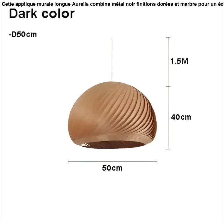 Suspension luminaire en bois clair pour ambiance cosy et naturel