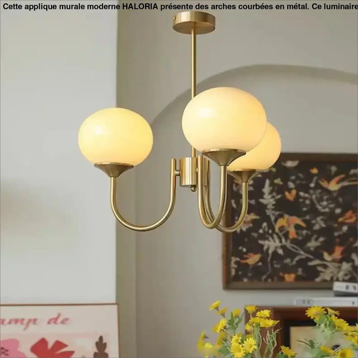 Suspension luminaire rétro en finition crème au style élégant