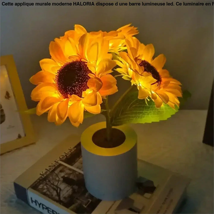 Lampe tournesol led décor naturel pour ambiance douce