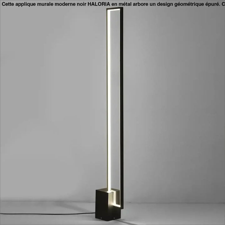 Lampadaire led design contemporain minimaliste noir moderne
