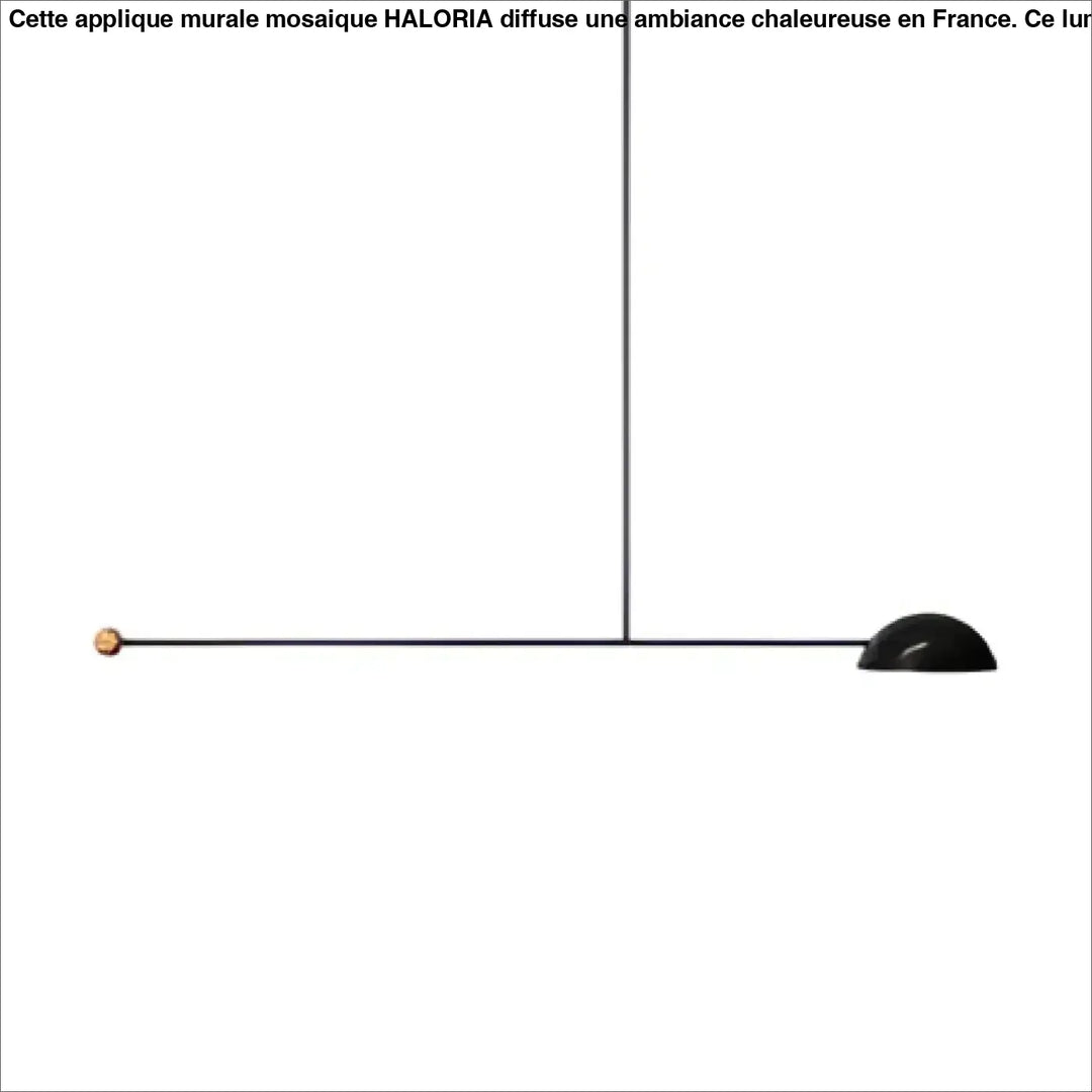 Suspension luminaire axis noir minimaliste avec bras horizontaux fins et accents sphériques en design luminaire