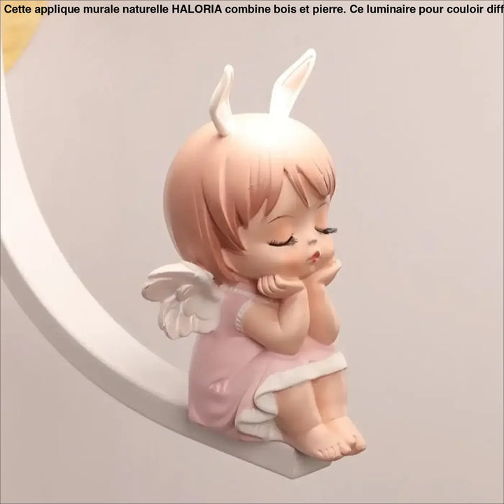 Applique murale avec petite fée rose pour chambre de fille

