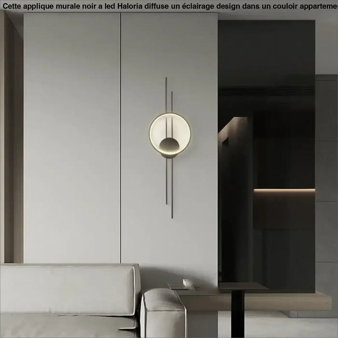 Applique murale noir à LED pour couloir d'appartement

