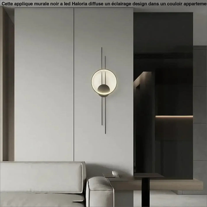 Applique murale noir à LED pour couloir d'appartement

