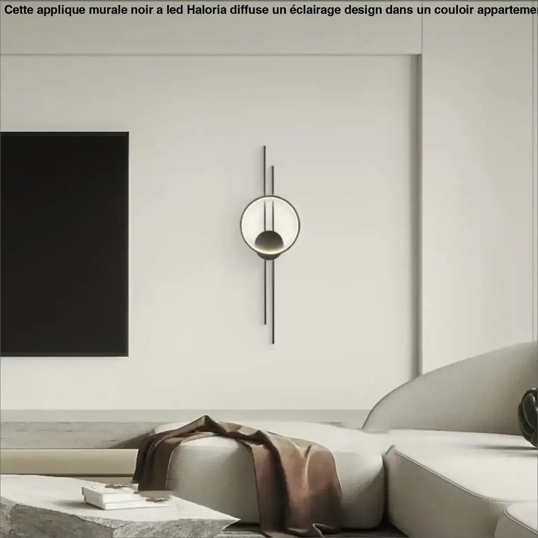 Applique murale noir à LED pour couloir d'appartement

