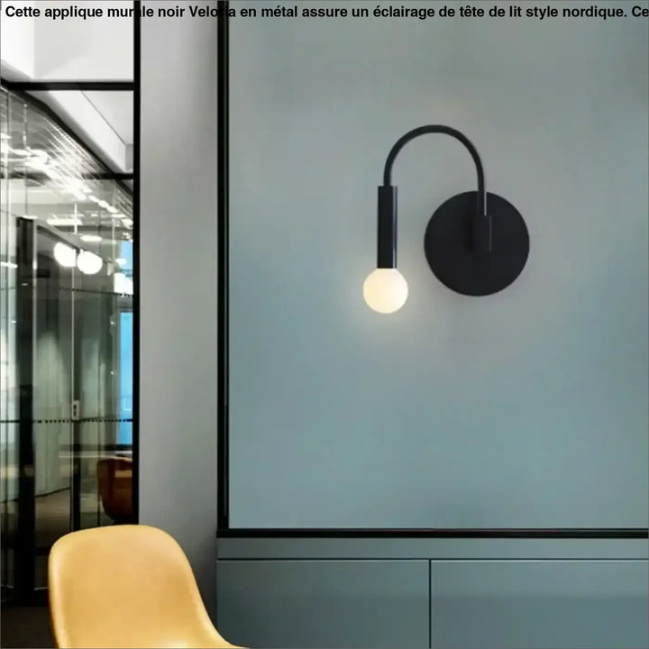 Applique Murale Noir Minimaliste Idéal Pour Une Chambre Moderne