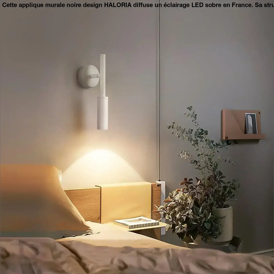 Applique Murale Noire Design En Tube Aluminium