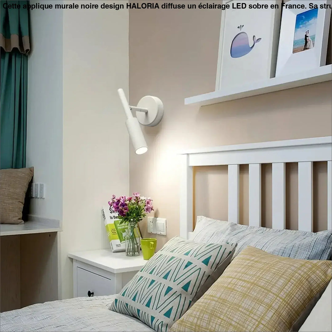 Applique Murale Noire Design En Tube Aluminium