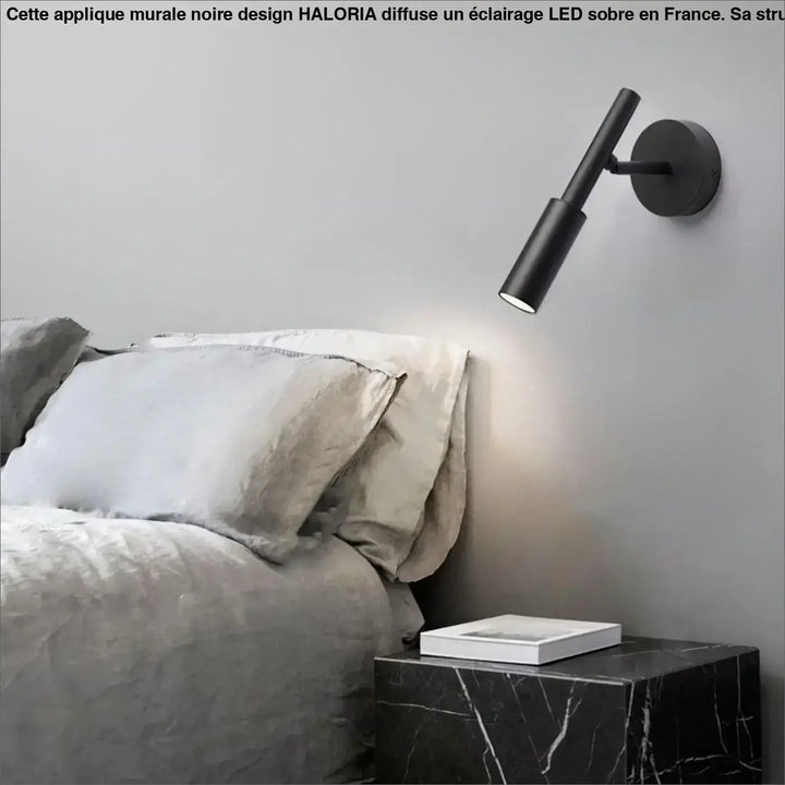 Applique Murale Noire Design En Tube Aluminium