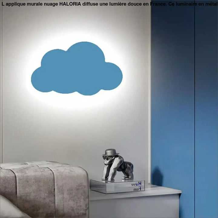 Applique murale nuage bleue haloria en forme de nuage parfaite pour une décoration murale lumineuse et moderne