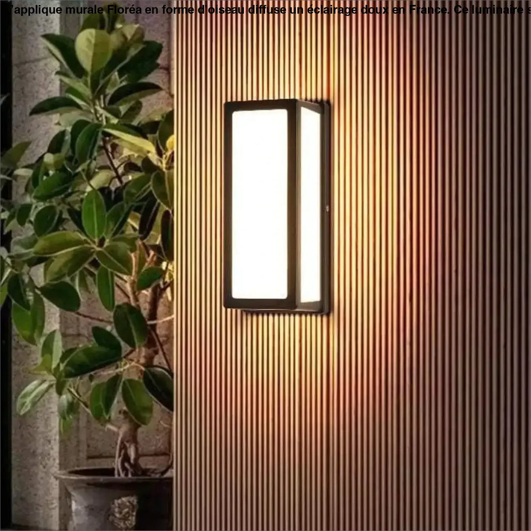 Applique murale noire rectangulaire led design moderne minimaliste idéale pour long d’un couloir ou autour d’un miroir