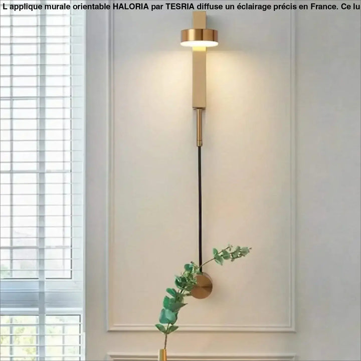 Applique Murale Orientable Design Lampadaire Noir