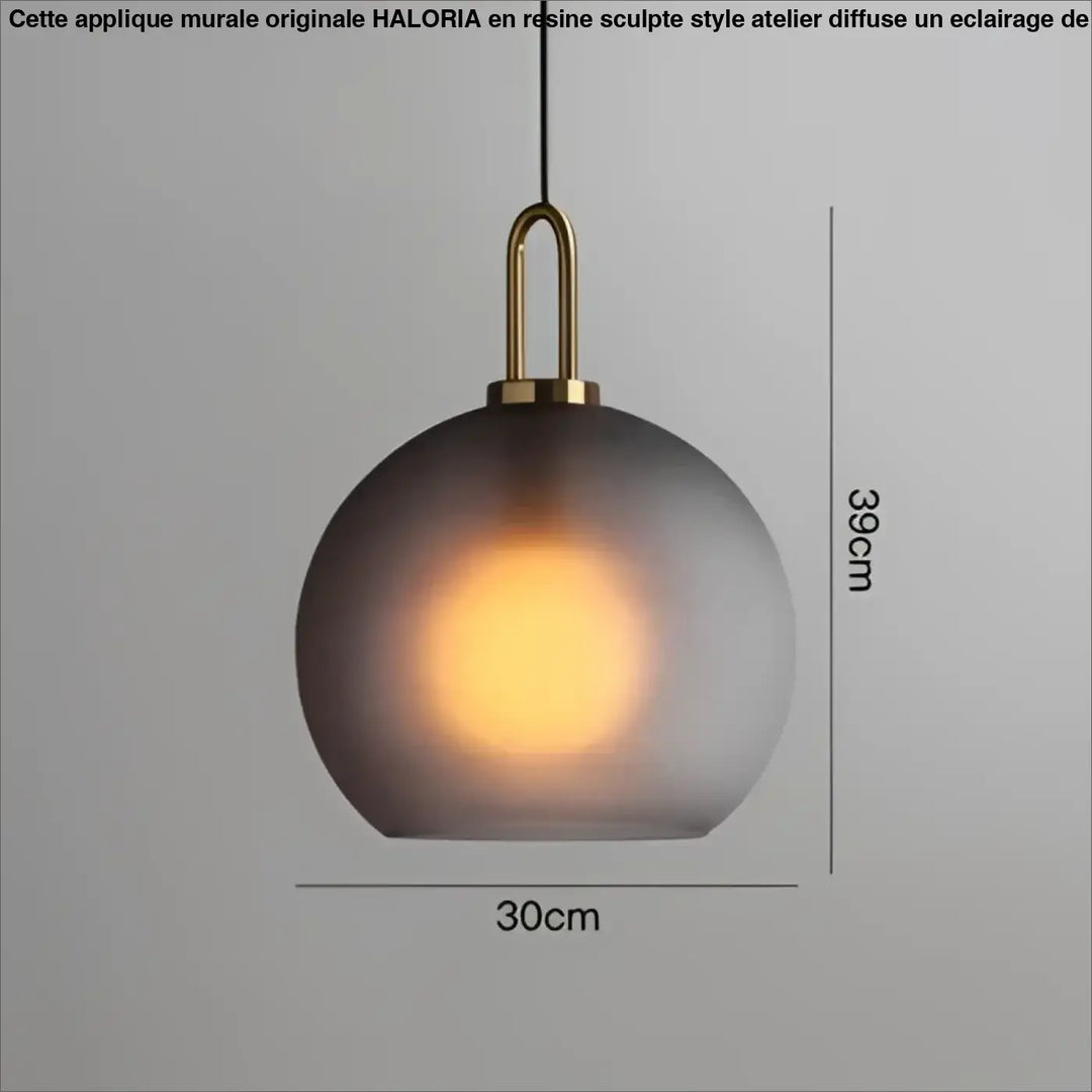 Suspension luminaire moderne en verre fumé au style design