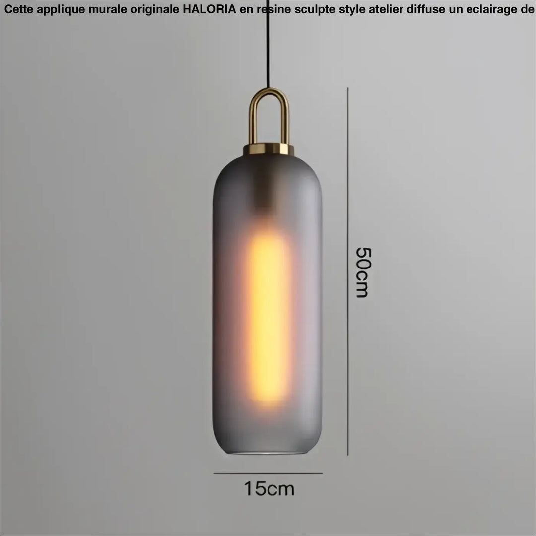 Suspension luminaire moderne en verre fumé au style design