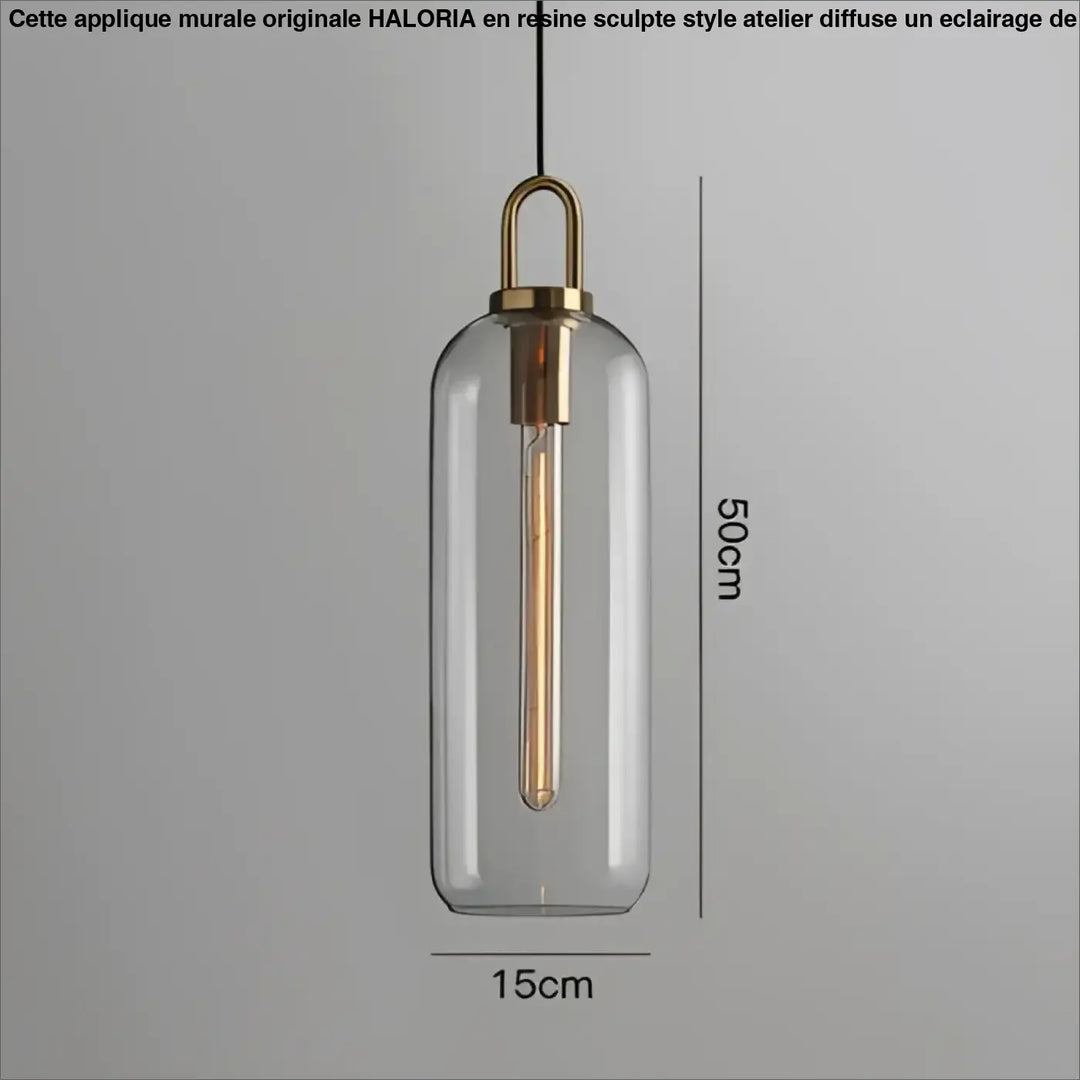 Suspension luminaire moderne en verre fumé au style design