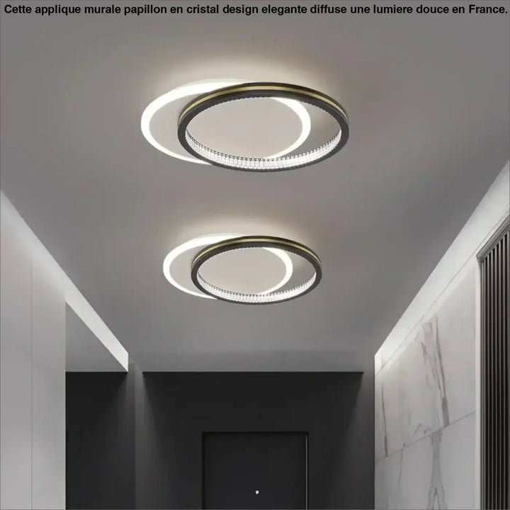 Luminaire Plafonnier LED Noir ou Doré avec Formes Différentes