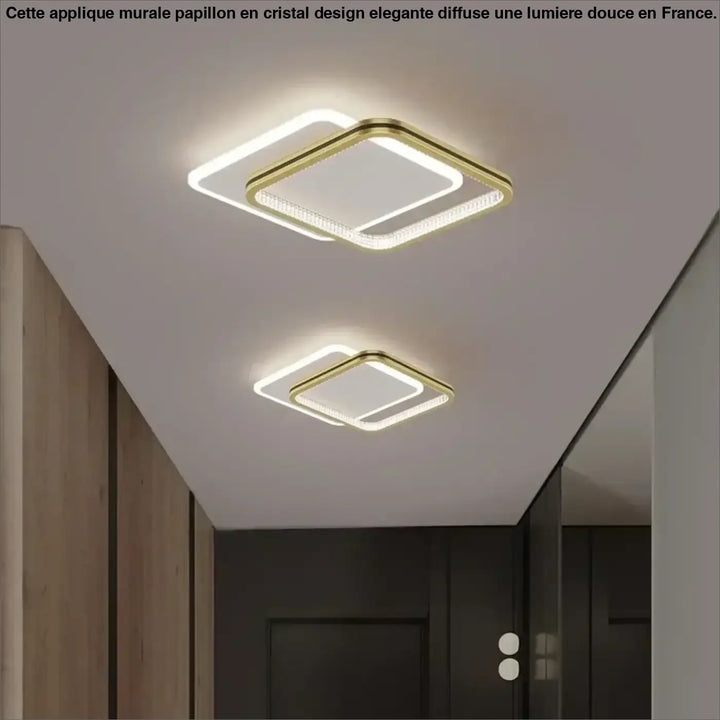 Luminaire Plafonnier LED Noir ou Doré avec Formes Différentes