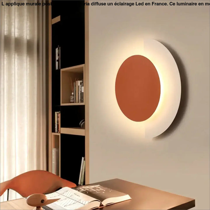 Applique murale post moderne à LED en orange, vert ou noir

