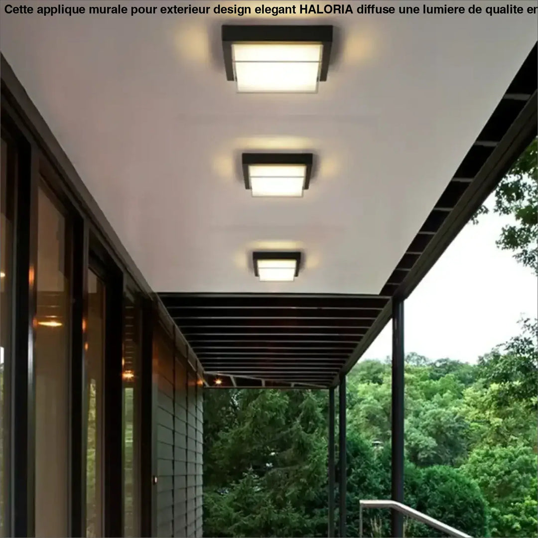 Plafonnier led carré moderne noir et blanc design chic