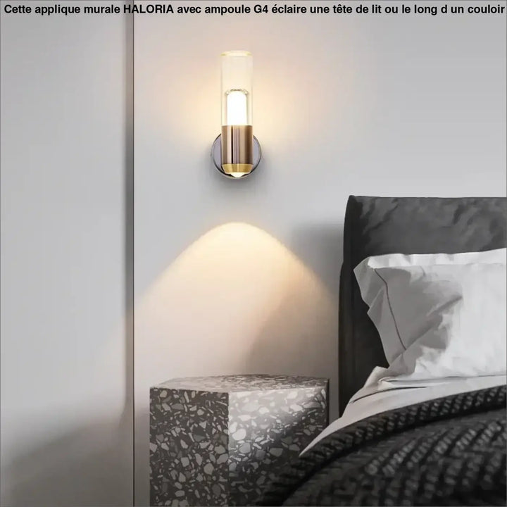 Applique murale pour tête de lit avec ampoule G4

