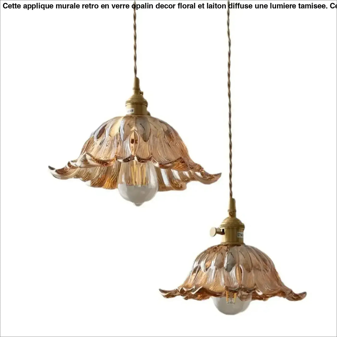 Suspension luminaire verre transparent style vintage