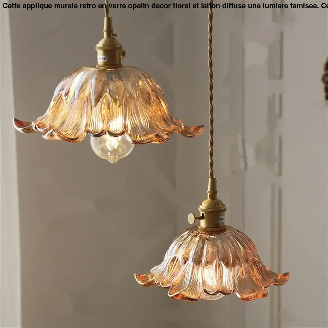 Suspension luminaire verre transparent style vintage