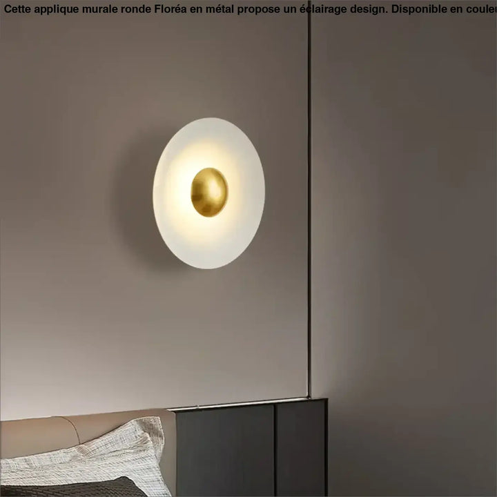 Applique Murale Ronde De Couleur Rose Jaune Bleu Blanc Ou Noir
